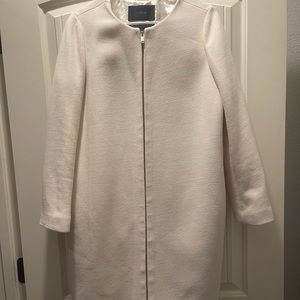 JCrew size 4 ivory coat midi length